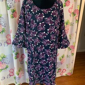 Lane Bryant Navy Floral Dress